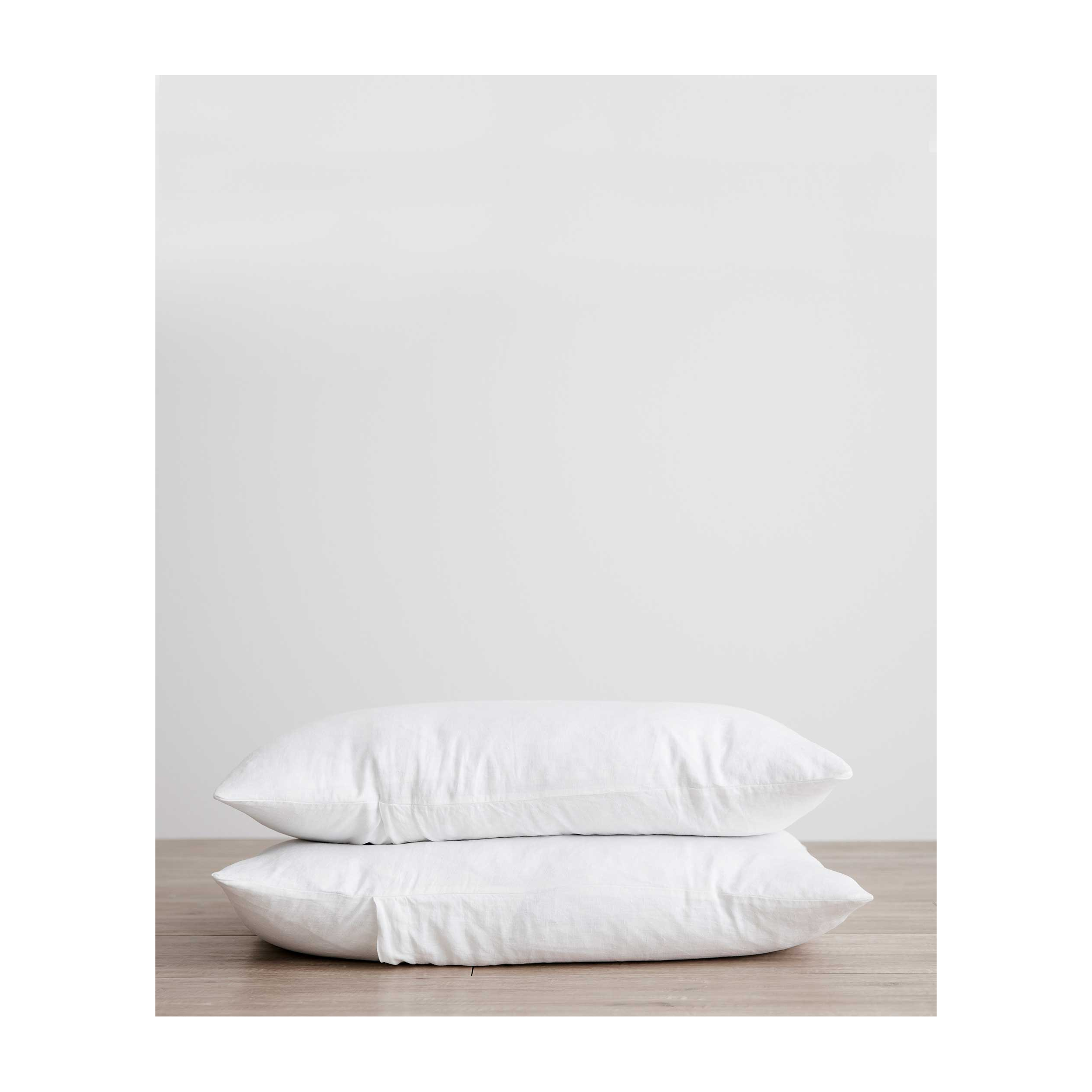 Set of 2 Linen Pillowcases - White