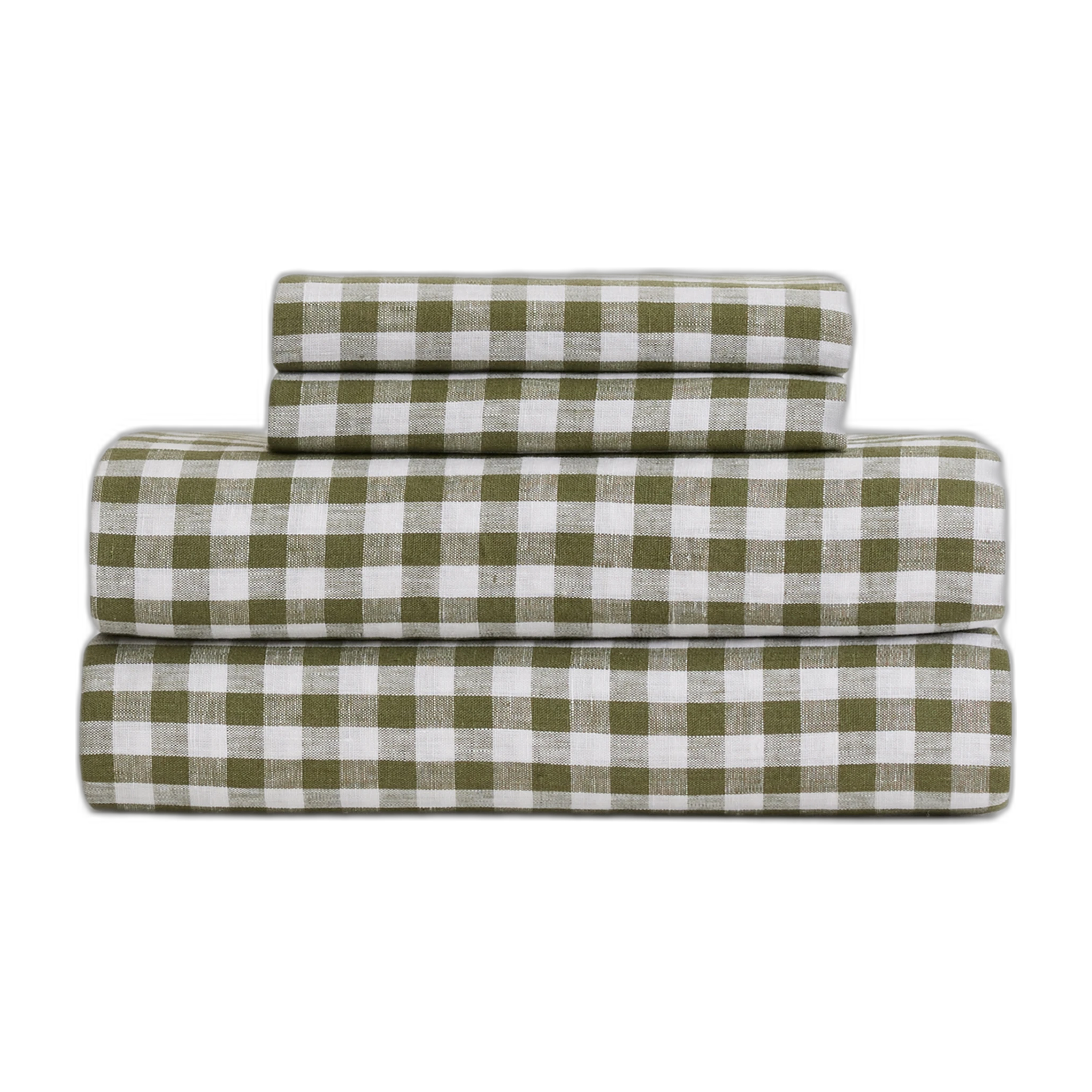 European Linen Gingham Sheet Set