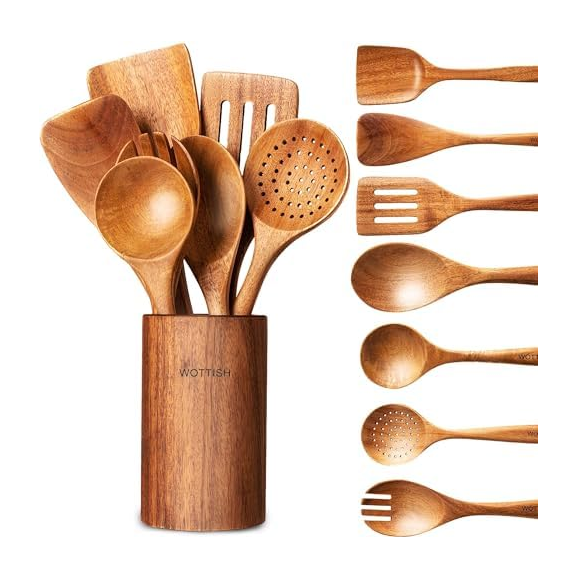 WOTTISH Wooden Spoons for Cooking